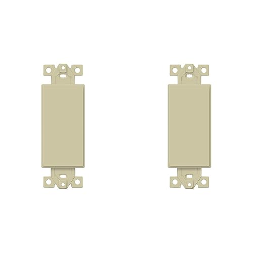 ENERLITES Blank Decorator - Inserto de placa de pared, adaptador en blanco de 1 banda, termoplástico de policarbonato, certificación UL, 6001-I,