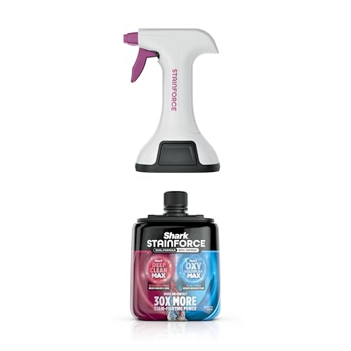 Image of Shark StainForce Dual-Formula Refill Cartridge with Reusable Spray Head, Stain & Odor Remover for Shark StainForce Portable Stain Cleaner, for Carpet, Area Rug, Upholstery, Cars, 16.9oz, HXCM500S