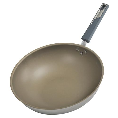 Wok moderno antiadherente con base plana y mango aislante miniatura 1