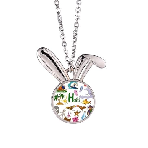 Collier Haïti pendentif lapin en bijou animalier pour homme et femme
