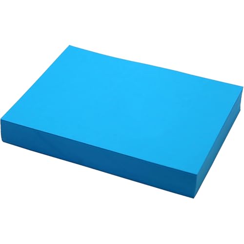 Hawksbill Bright Blue Paper 80 GSM A4 100 Sheet Pack of Premium Paper for Copier Use Printing at Office & Home
