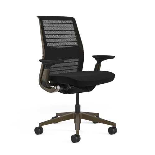 Image of Steelcase Think Ergonomic Office Chair | Adjustable Lumbar Support, 4D Arms, LiveBack System | Weight-Activated Recline | 12-Year Warranty