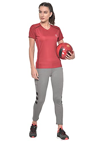 Image of CHKOKKO Women's High Rise Regular Fit Polyester Blend Sports Leggings (JSSTIGHT)