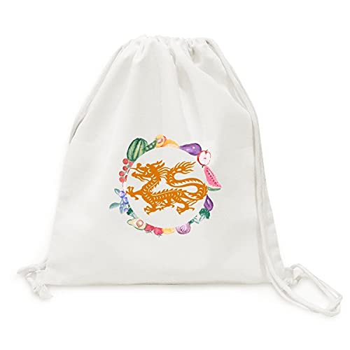 Sac en tissu pliable du zodiaque chinois pour fruits et légumes