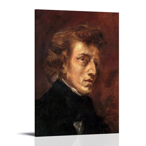 Toile Chopin Delacroix cadeau idéal pour passionné de musique et d'art