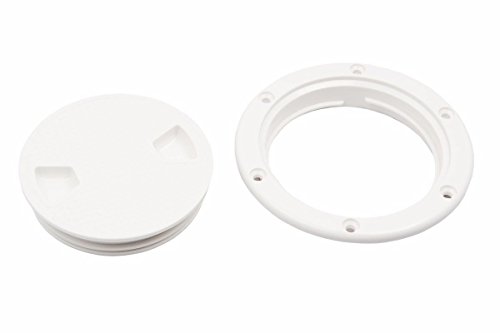 Hoffen Bay-Sun 4 Inch Hatch White Round Non Slip Inspection Hatch W/Detachable Cover For Marine Boat Yacht #TOP2