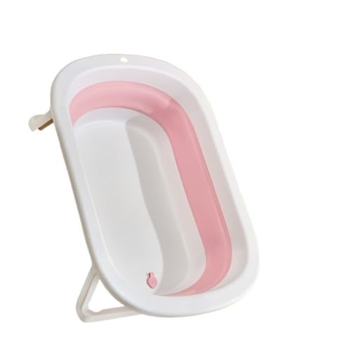 Quirix ペット用浴槽温度計付き折りたたみ犬用浴槽折りたたみ洗面器犬猫用浴槽排水プラグ付き浴槽軟弱浴槽小型ポータブル内外多機能犬用入浴用品の浸漬と入浴軟質浴槽に適している (単一の浴槽,ピンク)