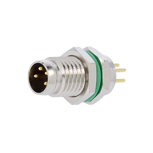 Connecteur M8 mâle 4 broches droit socle 3 pour capteur et actionneur