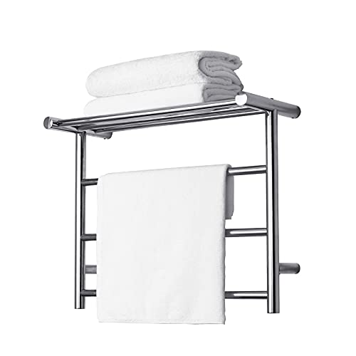 Toallero calefaccionado con Acabado Pulido Espejo, radiador toallero eléctrico Moderno, Acero Inoxidable, tamaño: 480x610x230 mm, Voltaje: 220 V, Grado de Resistencia al Agua y al Polvo: IP4