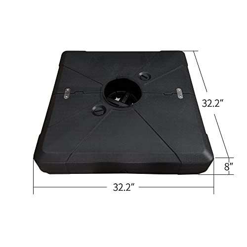 PURPLE LEAF Offset Patio Umbrella Base Sand/Water Filled Square, 32.2'' X 32.2'' - Thumbnail 7