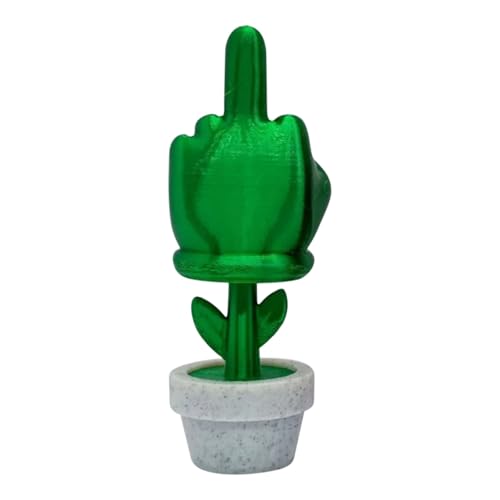 Middle Finger Statue Hand Sculpture Small Middle Finger Figurine, Funny Decoration for Desk Car Indoor Outdoor Garden Yard, Unique Gift for Humor Lovers (Green)