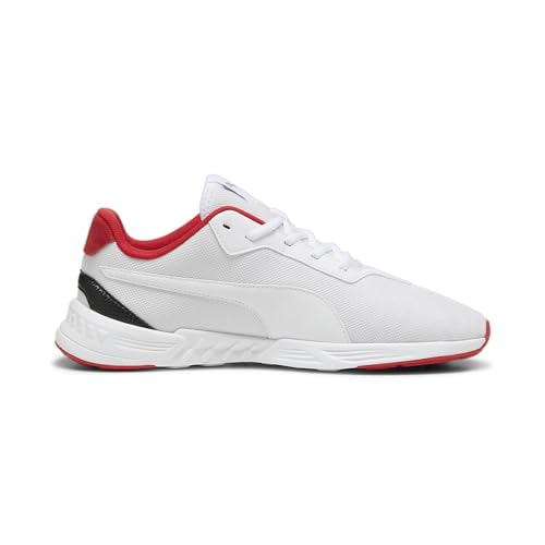 PUMA Zapatillas Ferrari Tiburion Unisex, P White Rosso Corsa P Black, 43 EU