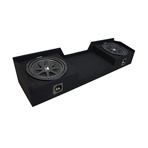 Kicker Bundle Compatible with 1999-2006 Chevy Silverado Ext Cab Truck 43C124 Comp C12 Dual 12" Loaded Sub Box Enclosure