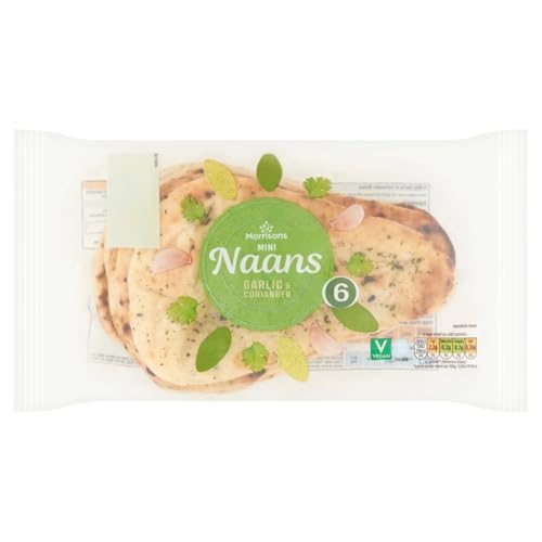 Morrisons Mini Garlic & Coriander Naan Breads 6pk