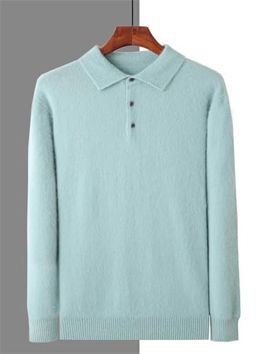 Dcvmvmn Men's Turn-Down Collar Pullover Sweater Cashmere Knitwear Casual Solid Jumper2