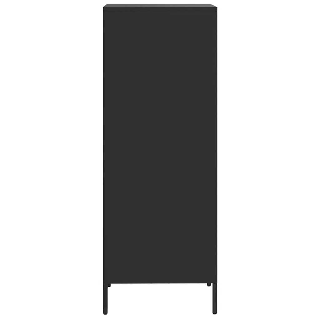 Möbel Wohnaccessoire Highboard Schwarz 35x39x103.5cm Stahlmöbel