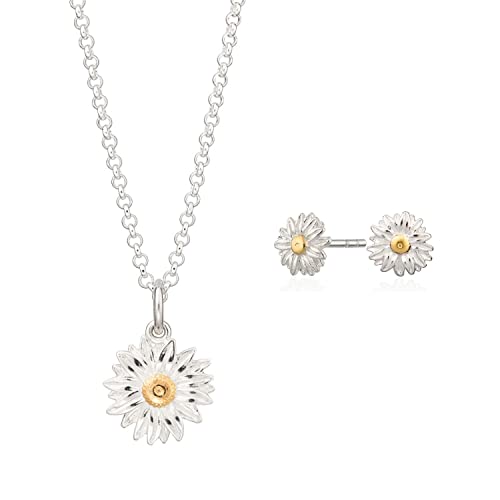 Lily Charmed - Juego de joyas Dasiy de plata de ley 925, Metal Cover