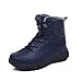 KNSJHMEN Neige Bottes Hommes Dentelle En Peluche Écaché Bottes D'hiver en Plein Air Chaussures Piel Imperméble Antiderapant Chaud, color Azul, talla 43 EU