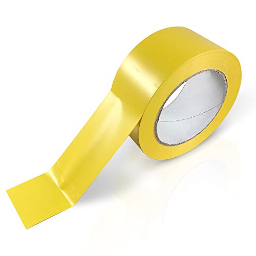 Betriebsausstattung24 Bodenmarkierungsband - 5,0 cm x 33,0 m - Gelb - Warnklebeband - Boden- & Wandtape - Selbstklebend -Leicht zu entfernen