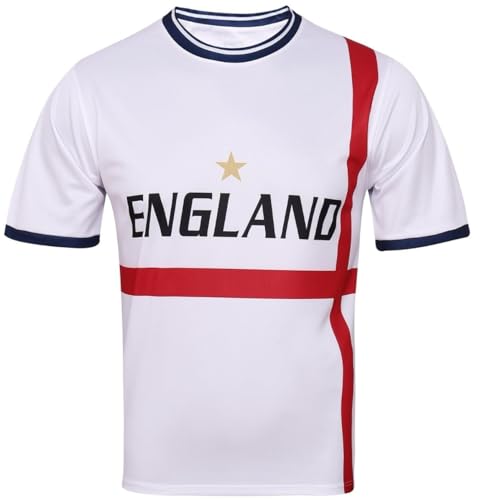Maillot football rétro anglais respirant avec tissu à séchage rapide