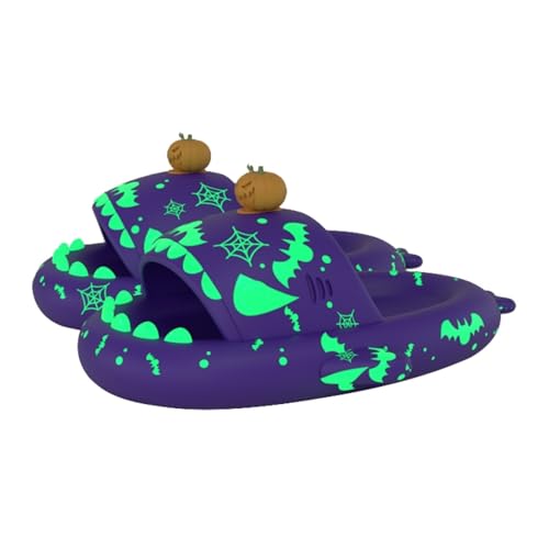 allgala Shark Slides for Women Men and Big Kids Novelty Soft Slippers Open Toe Shark Sandals Cushioned Slides Beach Pool Shower Cruise Slippers with Comfy Cushioned Thick Sole