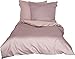 Produktbild Bettwäsche Pure 135x200 - Bettbezug Baumwolle 100% - 2teilig inkl. Kissenbezug 80x80 - Rose-Schlamm - in Deutschland produziert