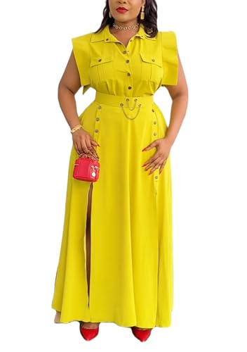 LROSEY Womens Casual 2 Piece Outfits Summer Cap Sleeve Button
