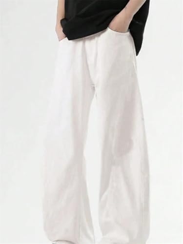 Men's Loose Straight Fit Jeans Fall Business Casual Style Four Seasons Denim Long Trousers4