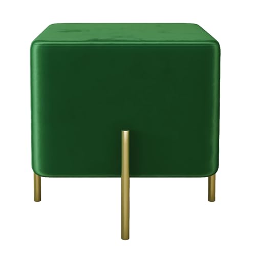 ZXTRYBHD Taburete Bajo, Reposapiés Versátil, Ideal para Sala de Estar, Dormitorio y Recibidor(Green)
