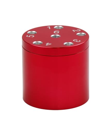 BestSaller 3004 ’SUPER SIX’ Aluminum, 36 Spielstäbchen & 2 Würfel, rot (1 Stück)