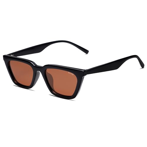 SOJOS Polarized Narrow Square Cateye Sunglasses for Women