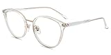 brille fielmann RETRO RUNDE BRILLE- Firmoo Blaulicht Computer Brille ohne Stärke besticht ihre Einzigartigkeit durch raffienierte golden Metall-Kurve und besondere Bügeldesign, gefertigt aus Verbundmaterial von Metall und TR, Leichtgewicht, all das sorgt für bequemen Sitz und Traggefühl