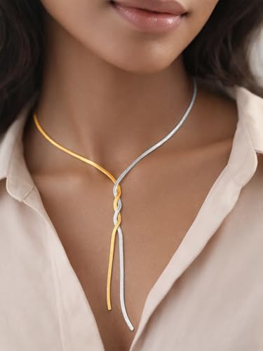 Image of Rubans Demi Fine Stainless Steel Necklace Chain Link Gift for Women & Girls