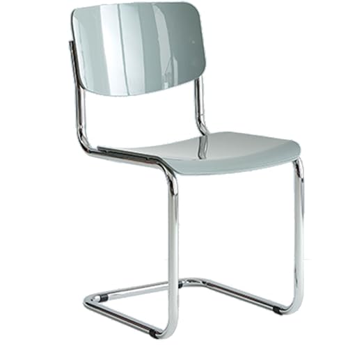 Sillas Comedor Baratas Fabricado en Material Plástico Y Estructura De Tubo De Acero Silla Plastico Jardin Capacidad De Carga 150 Kg (330 Lbs) 48 * 43 * 83CM(Gray)