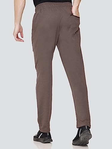 Image of Cotton Lowers for Men, Regular Fit, Zip Pocket, Night Pant, Joggers, Sports Trousers, Gym n Lounge Wear Track Pant for Boys Cambrige Brown XXL