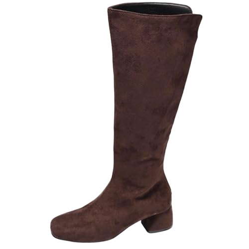 Bottes d'hiver à bout pointu pour femme café en taille 37