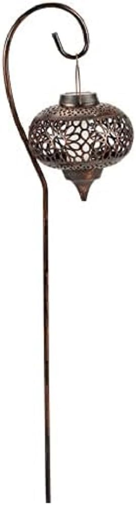 Smart Garden 2 Pack Solar Power Outdoor Flame Effect Lantern Stake | Garden Decor Pathway Light