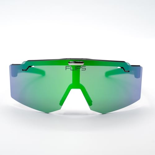 Flip Up Athletic Sunglasses – UV400 Mirrored Retro Sport Visor Shades for Baseball, Pickleball, Cycling2