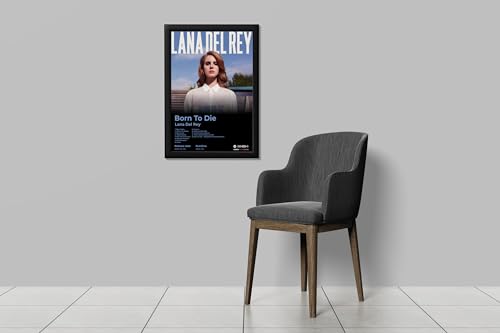 Image of BLINKART LanaDelRa y - Born To Die Wall Photo Frames | Wall Art for Bedroom, Living Room, Studio or Office | Album Cover Print with Spotify Song Link QR Code | Gift for Fans - 8x12 In