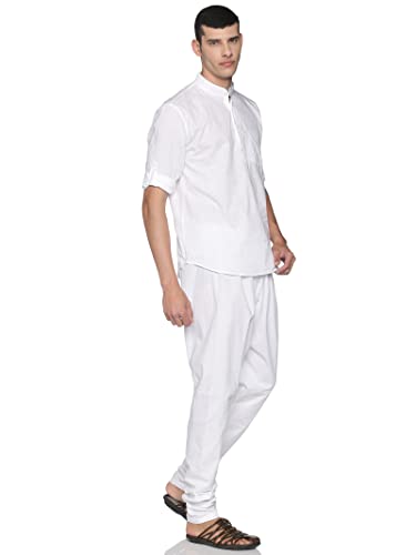 MENS WHITE SHORT KURTA4