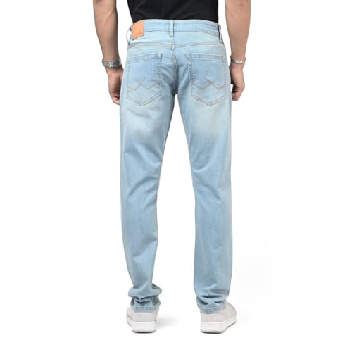 Image of WROGN Men's Stretch Denim Jeans | Straight Fit | Casual Style | Mid Rise