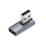 日本の中小企業 MSL FORCE USB-Aオス to USB-Aメス USB3.2 変換アダプタ 10Gbps 高速データ転送 L字 U字 直角 3A 小型 軽量 プラグ&プレイ wxm-10g (Gタイプ, 1個)