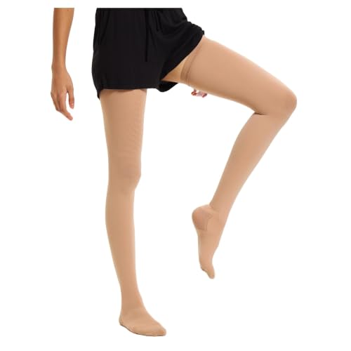 Image of ABIRAM Anti Embolism Stockings Thigh High 15-20 MmHg with Inspection Hole