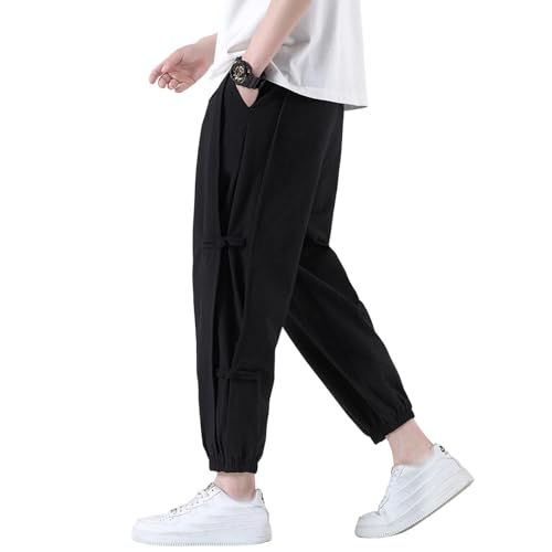 Pantalon d'été décontracté en lin pour homme en finir avec la chaleur