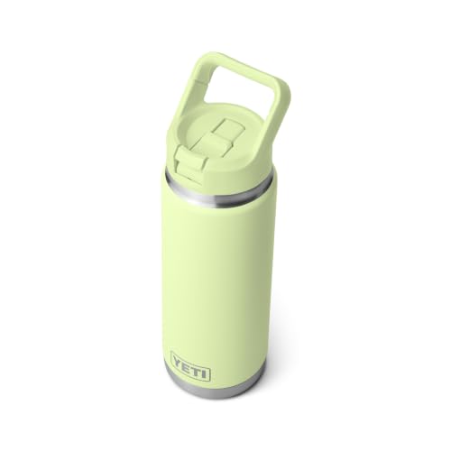 Image of YETI Rambler 26 oz Bottle, Vacuum Insulated, Stainless Steel with Color Matching Straw Cap