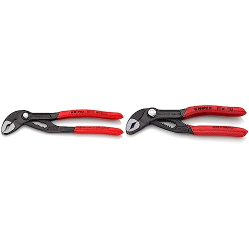 KNIPEX Cobra®, Wasserpumpenzange | Rohrzange, Chrom-Vanadium & Cobra®, Mini-Wasserpumpenzange | Rohrzange, klein, Chrom-Vanadium, Rostschutz atramentiert, 125 mm, 87 01 125