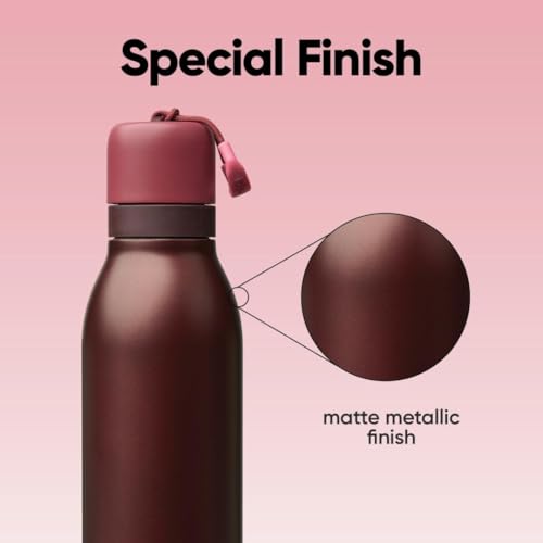 Image of Owala FreeSip Twist Insulated Stainless Steel Water Bottle with Straw for Sports and Travel, BPA-Free, 24-oz, Black Cherry