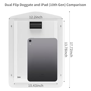 Double Flap Pet Door for Wall and Door with Closing Panel and Lock Dog Door and Cat Door Adjustable Passage Suitable for Pets Up to 40 lbs Medium Size