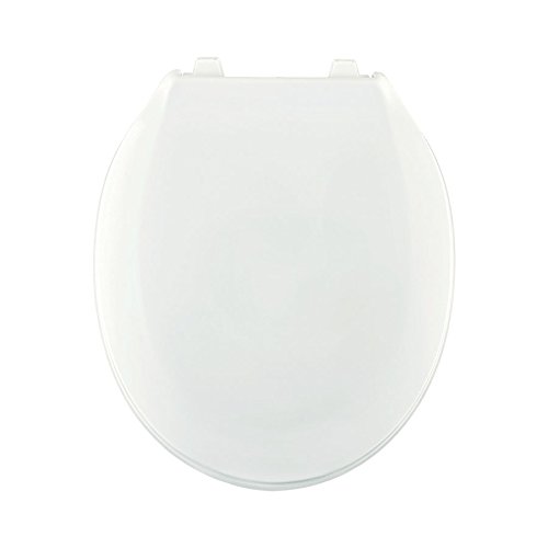 Centoco 440TM-301 Plastic Round Toilet Seat with Closed Front, Crane White
