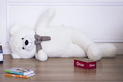 YunNasi Riesen TeddyBär XXL Teddy Bär Großer Kuscheltier Stofftier Plüschbär mit süßer Schleife 120cm